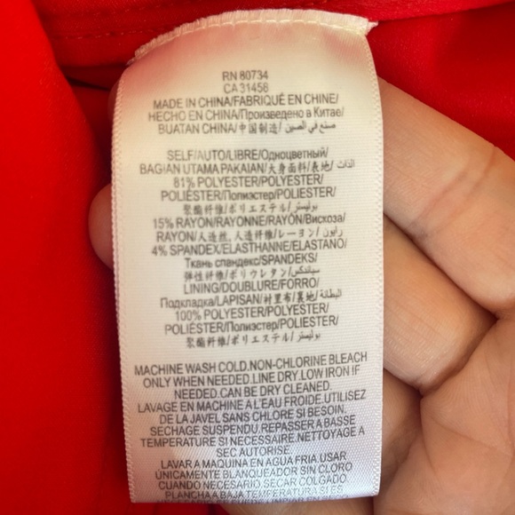 Bcbgmaxazria Tomato Red/orange Andy Pant Size 8 - Picture 5 of 6